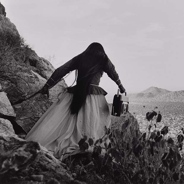 Angel Woman, Sonora Desert / Mujer Ángel, Desierto de Sonora México, 1979
Graciela Iturbide (Mexican, born in 1942)
Photograph, gelatin silver print
*Elizabeth and Michael Marcus
*© Graciela Iturbide
*Courtesy, Museum of Fine Arts, Boston