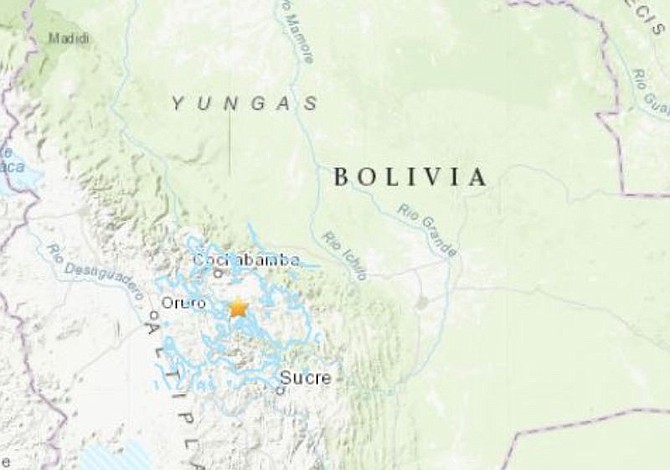 Sismo de 6.3 sacude Bolivia