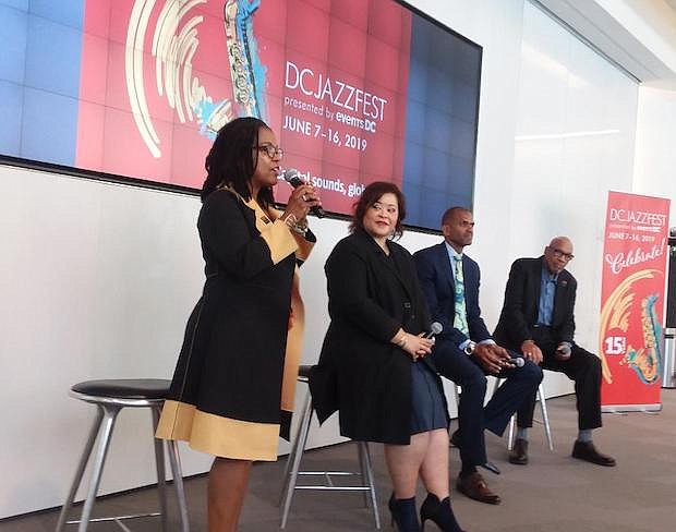 Festival. Sunny Sumter, directora ejecutiva de DC Jazz Festival; Robin A. McClain, representante de Mercado y Communication de Destination DC; Gregory O’Donell, director de Events DC; y, Willard Jenkins, director artístico de DC Jazz Festival durante la rueda de prensa sobre DC Jazz Festival.