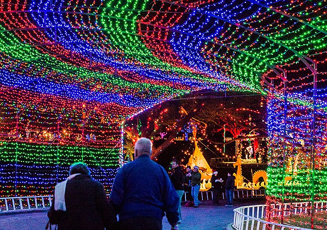 Luces navideñas iluminan el Centro de Texas