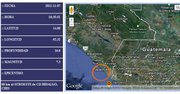 Mapa muestra el epicentro del sismo