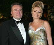 La actriz mexicana Angelica Rivera y su primer esposo, el productor mexicano Alberto Castro.