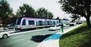 FUTURO. Diseño del tren que pasaría por la University Boulevard.