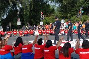 Las mujeres interrumpieron el tráfico en DC, el jueves 12 de septiembre.