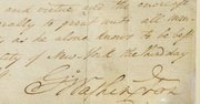 Parte del documento firmado por el presidente George Washington proclamando el primer Thanksgiving de la nación