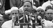 MARCHA. El reverendo Martin Luther King Jr. durante la marcha de 1963 en Washington donde dio su histórico discurso “I have a dream”.