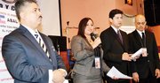 ÁRBITROS. Miltre Guzmán junto a sus compañeros en el lanzamiento de ABAL, el 30 de marzo.