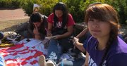 DREAMER. La joven Reyna Montoya, ante la Casa Blanca, teme la deportación de su padre.