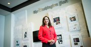 La doctora Ligia Peralta en el Washington Post. antes de su entrevista con El Tiempo Latino.