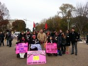 Activistas en el día 17 de ayuno, el miércoles 19 de noviembre.