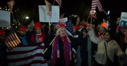 Reacción el 20 de noviembre de 2014 ante la Casa Blanca después de discurso del presidente Obama sobre la orden ejecutiva de inmigración