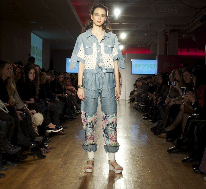 EMPORIUM, Diseños combinados con denim de Jorge Luis Salinas.