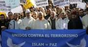 Manifestación en Madrid, España, contra el terrorismo, el 11 de enero de 2014