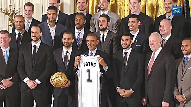 Los Spurs en la Casa Blanca