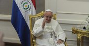 El Papa Francisco en el Palacio presidencial de Paraguay sonríe a la cámara para El Tiempo Latino, el viernes 10 de julio.