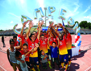 Integrantes del club Amatitlán que se coronó campeón del Torneo de Copa de la American Soccer League el domingo 2 de agosto de 2015.