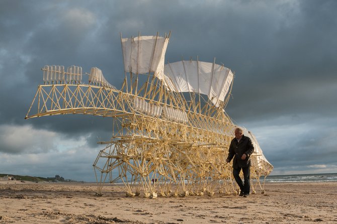 Animaris Umerus, Scheveningen beach, Holanda (2009). Cortesía de Theo Jansen. Foto: Loek van der Klis
