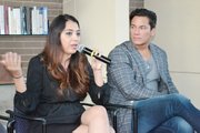 ELENCO. Lo coprotagonista de la obra, Esperanza America y el actor Tony Powell.