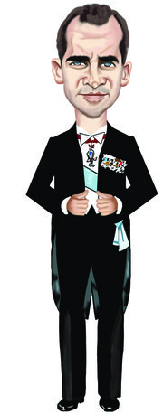 Felipe VI de España. Dibujo de Gogue.