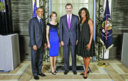 Los reyes de España, Felipe VI y Letizia, con el presidente de EEUU, Barack Obama, y la primera dama Michelle Obama, en Nueva York en septiembre de 2014.