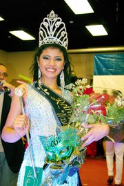 La joven Karla Cristina Ventura Ramírez, reina del Carnaval de San Miguel en el área metropolitana de Washington.