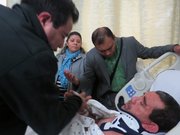 Freddy Rodríguez, el conductor de la camioneta de la iglesia. "Traté de subirme a la acera pero el auto justo vino hacia nuestro lado", dijo.