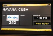HORARIOS. Vuelo a Cuba, con retraso.