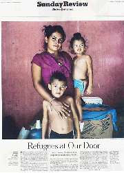 Portada del New York Times sobre los niños migrantes.