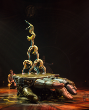 Contorsionistas en el espectáculo KURIOS | Martin Girard / shootstudio.ca Costumes: Philippe Guillotel © 2014 Cirque du Soleil