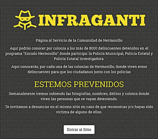 Crean Web para exhibir a presuntos criminales