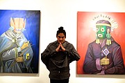 El artista Edgar "Saner" Flores.