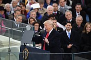 El president Trump se dirige a la nación después de ser juramentado.