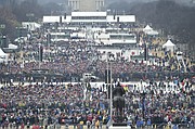 Una vista de la multitud en el Capitolio de EEUU antes de la inauguración del presidente Donald J. Trump el 20 de enero de 2017.