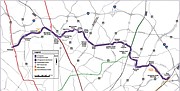 La Línea Púrpura de Metro iría de este-oeste dentro de la circunvalación capital entre Bethesda en el condado de Montgomery y New Carrollton en el condado de Prince George.