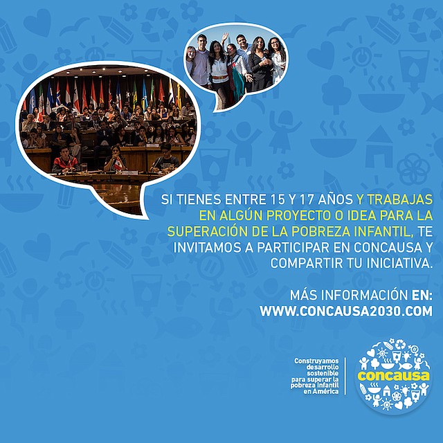 Postula tu proyecto de superación de la pobreza registrándote en http://www.concausa2030.com/