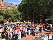 UNIDOS. Venezolanos que se congregaron en la Universidad Georgetown.