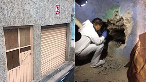 Cadáver de mujer fue hallado  en una pared llena de cemento