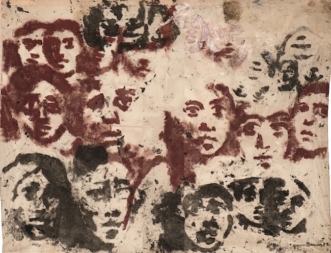 MEMORIA. El óleo en gaza de seda “Desaparecidos” (1973) de la artista Gracia Barrios que forma parte de la Colección Memoria.