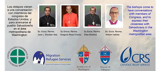 Cuatro obispos de El Salvador celebrarán una misa con el obispo de Arlington, Michael F. Burbidge, en la Catedral de St. Thomas More