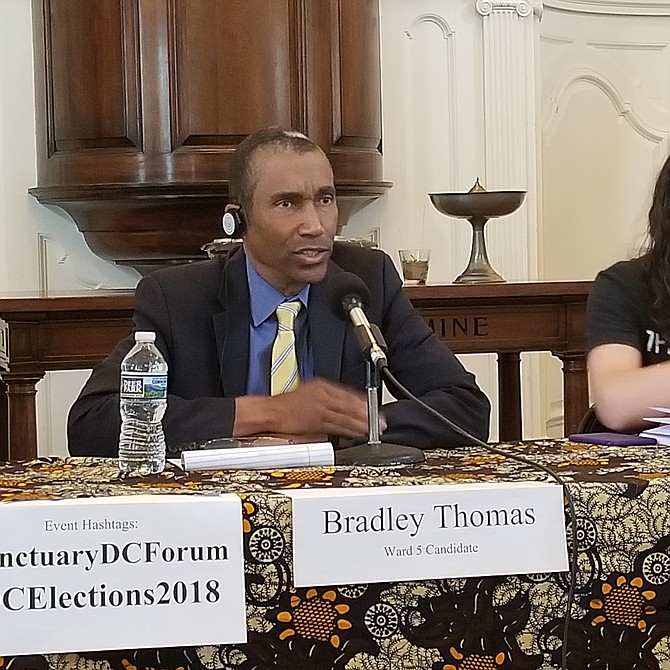 Bradley Thomas
Candidato por el distrito 5
“La universidad de DC necesita una financiación adecuada, pues no hay suficientes fondos”.
