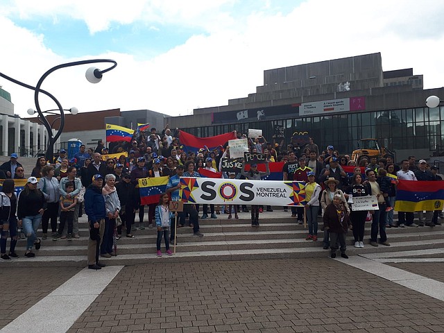 Venezolanos en protesta