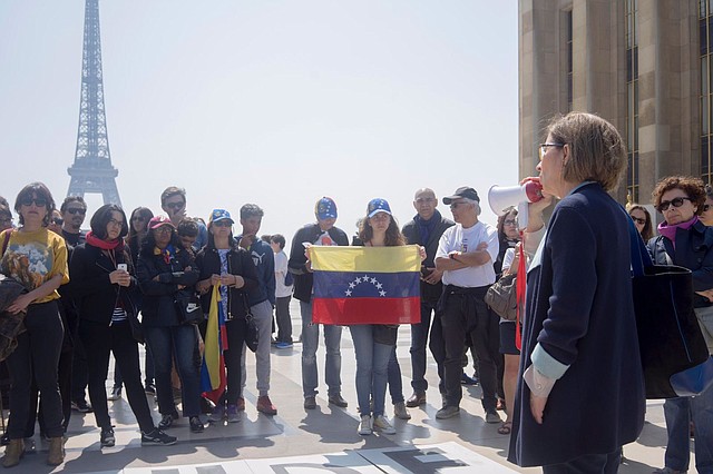 PROTESTA. Venezolanos en Francia