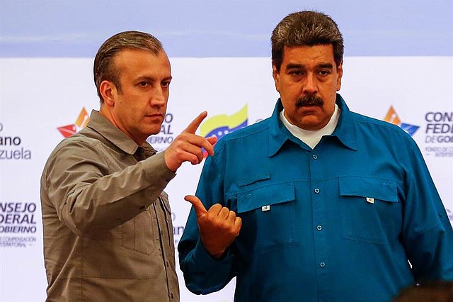 VENEZUELA. El presidente de Venezuela, Nicolás Maduro y el vicepresidente, Tareck El Aissami