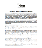 JUSTICIA. Documento de los integrantes de la Iniciativa Democrática de España y las Américas (IDEA)