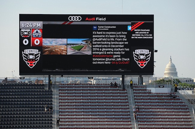 Washington, D.C. - Julio 14, 2018: Imagenes del estadio antes de el partido en el estreno en su nuevo estadio Audi Field