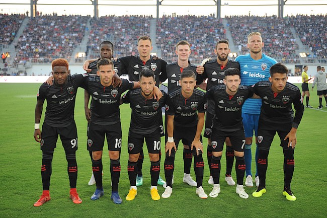 Washington, D.C. - Julio 14, 2018: Foto de Equipo del D.C. United. D.C. United derroto al Vancouver Whitecaps FC 3-1 en el estreno en su nuevo estadio Audi Field