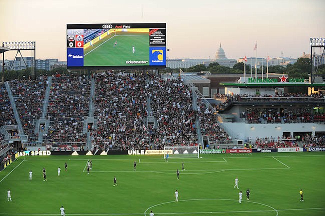 Washington, D.C. - Julio 14, 2018: Foto de Equipo del D.C. United. D.C. United derroto al Vancouver Whitecaps FC 3-1 en el estreno en su nuevo estadio Audi Field