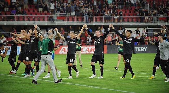 Washington, D.C. - Julio 14, 2018: Foto de Equipo del D.C. United. D.C. United derroto al Vancouver Whitecaps FC 3-1 en el estreno en su nuevo estadio Audi Field