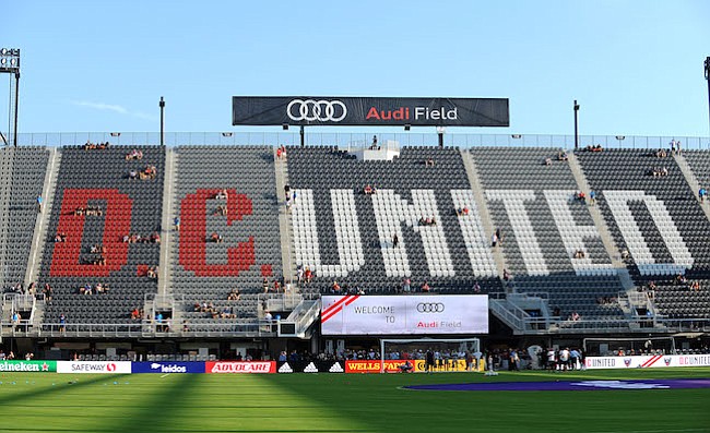 Washington, D.C. - Julio 14, 2018: Foto de Equipo del D.C. United. D.C. United derroto al Vancouver Whitecaps FC 3-1 en el estreno en su nuevo estadio Audi Field
