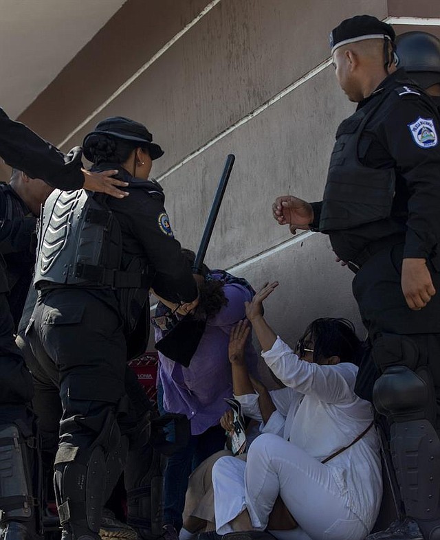 Detención de manifestantes en Nicaragua, el domingo 14 de octubre
